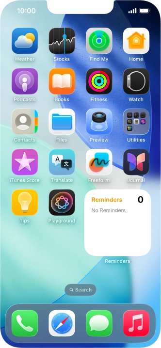 If you're using a Widget Stack: slide up or down on the stack to select the required widget.