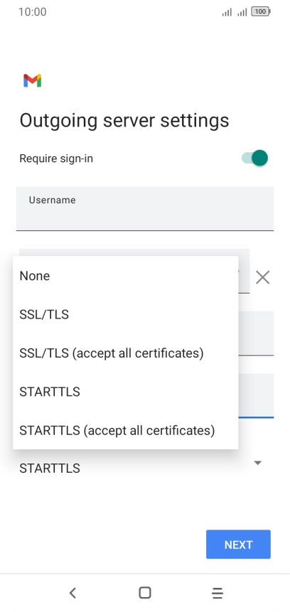 Press SSL/TLS.