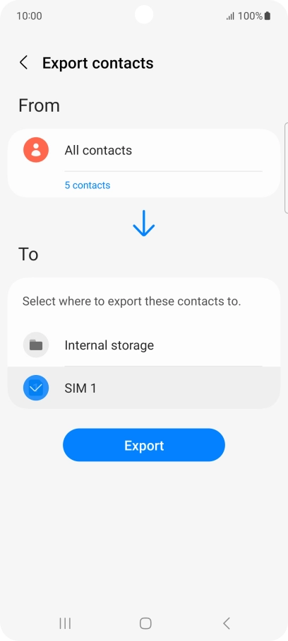 Press Export.