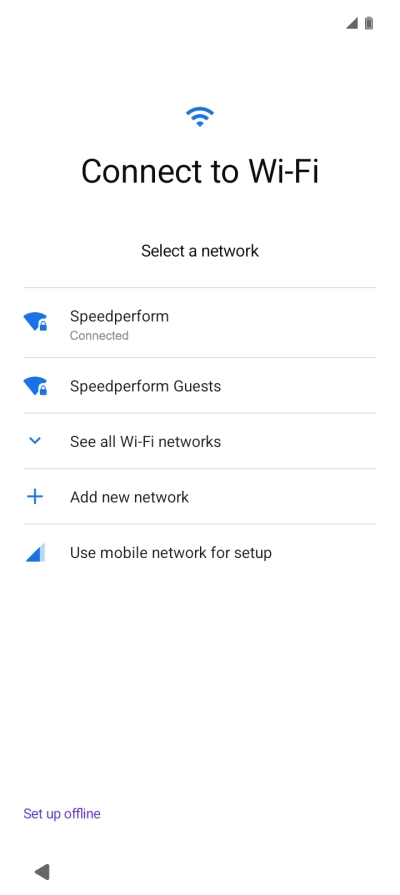 Press the Wi-Fi network.