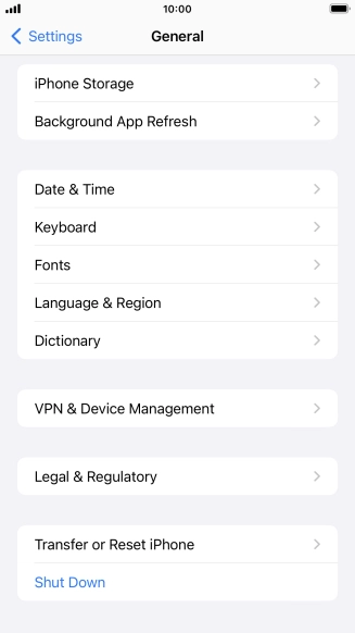 Press Transfer or Reset iPhone.