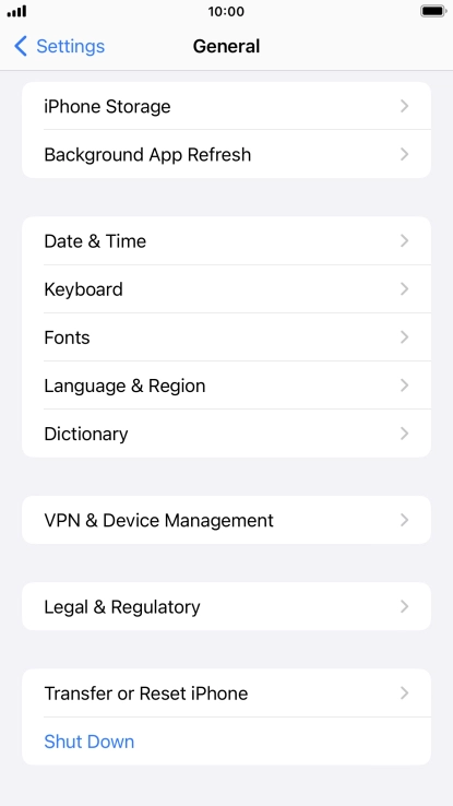 Press Transfer or Reset iPhone.