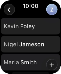 Press the required contact. Press the required contact.