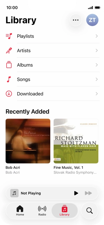 Press Playlists.