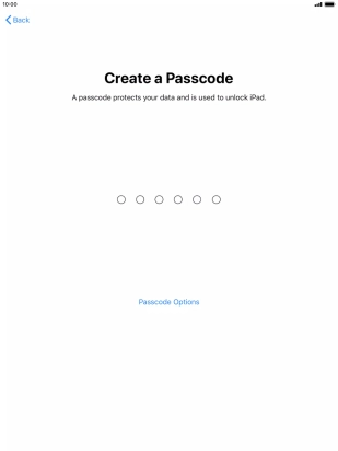 Press Passcode Options.