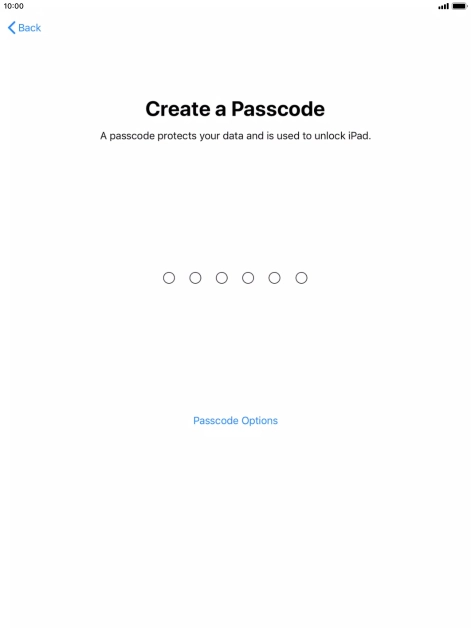 Press Passcode Options.