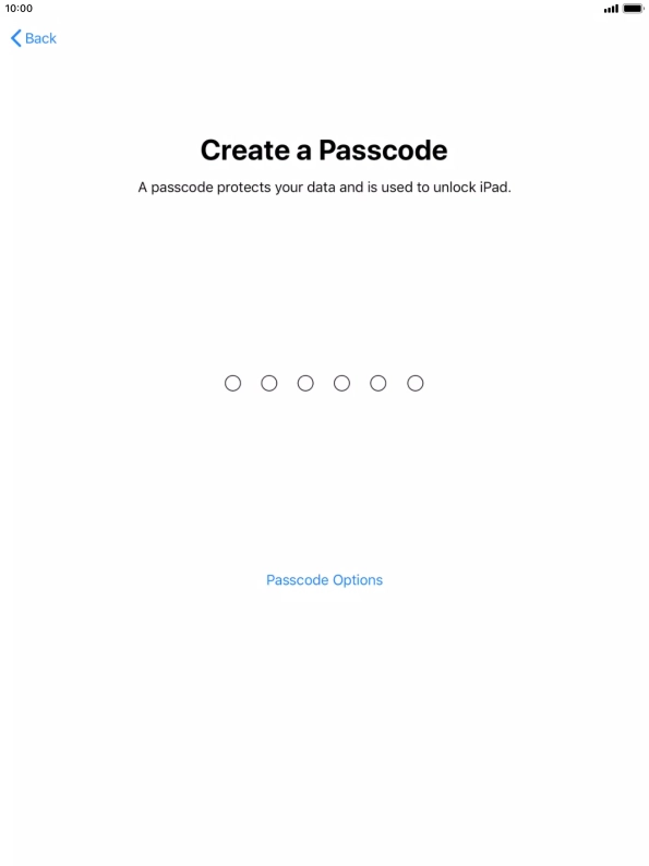 Press Passcode Options.
