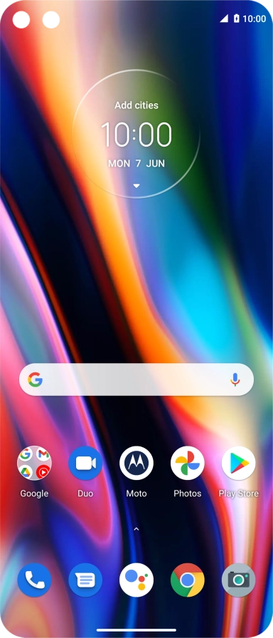 When the battery charging icon is displayed, the battery is charging.