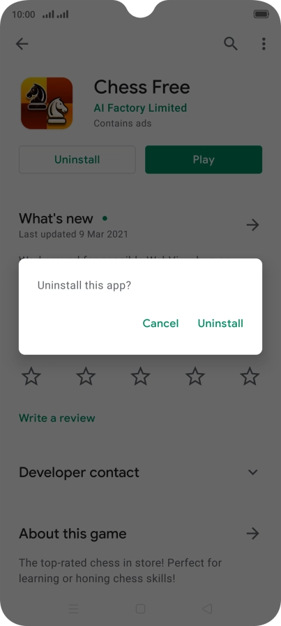 Press Uninstall. Press Uninstall.