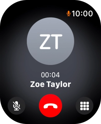 Press the end call icon.