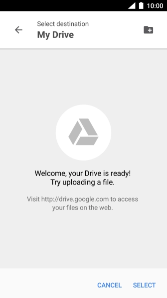 To create a new folder, press the new folder icon and follow the instructions on the screen to create a new folder.
