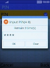 Key in your PIN and press the Left selection key.
