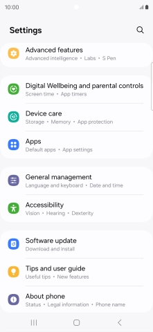 Press Software update.