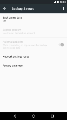 Press Factory data reset. Press Factory data reset.