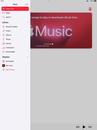 Press the required playlist. Press the required playlist.