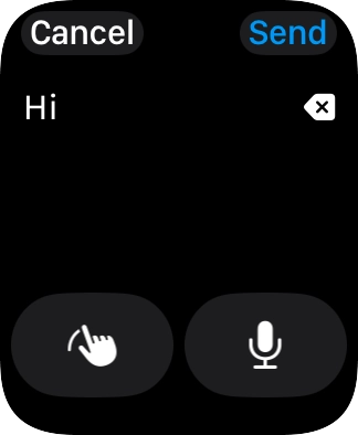 Press the microphone icon and record the message. Press the microphone icon and record the message.