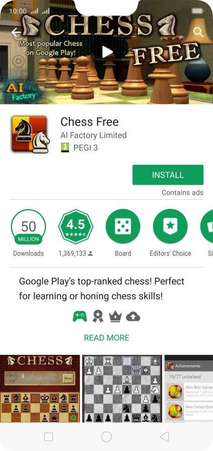 Press INSTALL and follow the instructions on the screen to install the app.