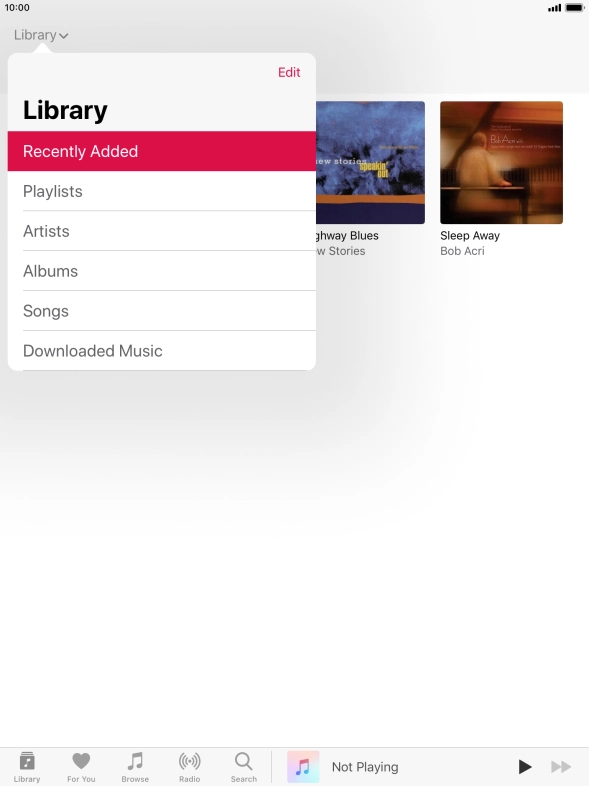 Press Playlists.