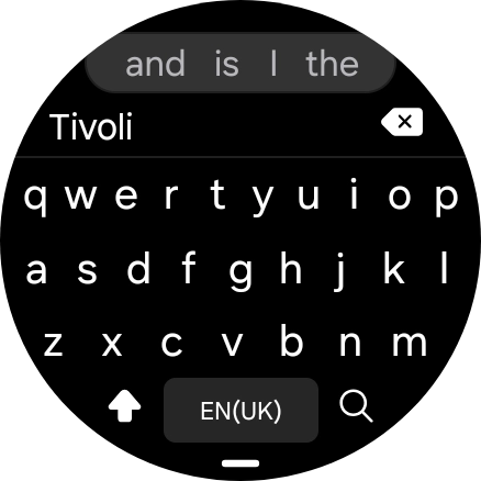 Key in the required destination and press the search icon.