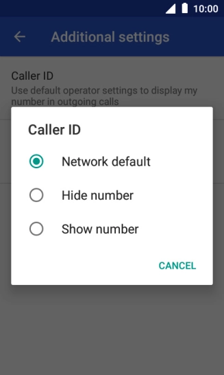 Press Show number to turn on caller identification.