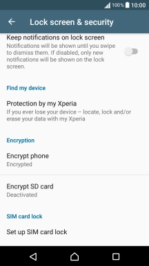 Press Set up SIM card lock.
