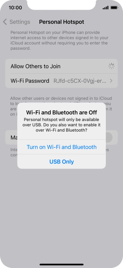 If Wi-Fi is turned off, press Turn on Wi-Fi and Bluetooth.