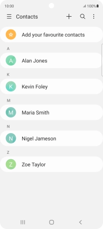 Press the new contact icon. Press the new contact icon.