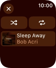 Press the shuffle icon to turn the function on or off. Press the shuffle icon to turn the function on or off.