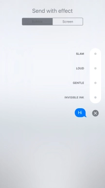 Press Bubble and follow the instructions on the screen to add a speech bubble effect to your iMessage.