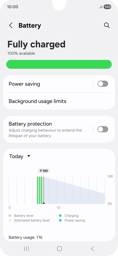 Press Power saving.