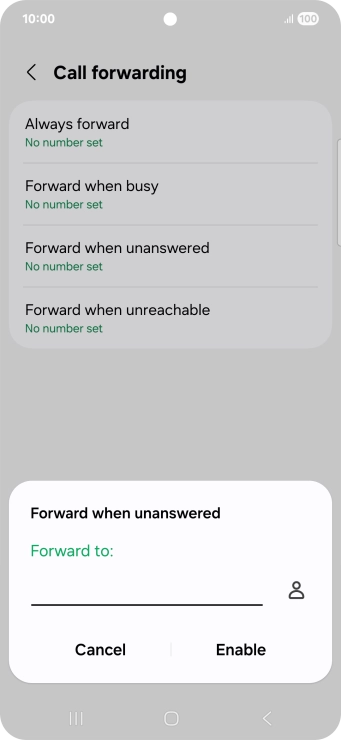 Key in +61414121121 and press Enable.