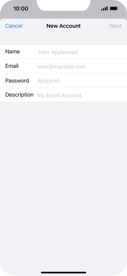 Press Name and key in the required sender name.