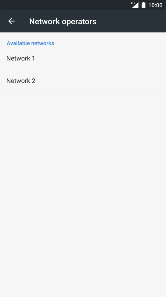 Press the required network.