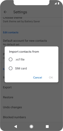 Press SIM card.