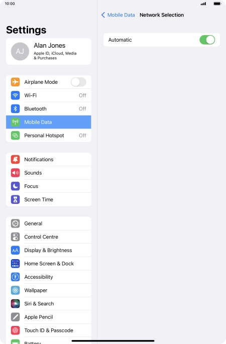 Press the indicator next to 