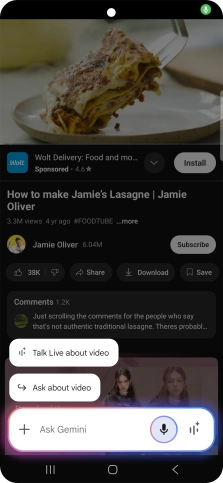 Press Ask about video. Press Ask about video.