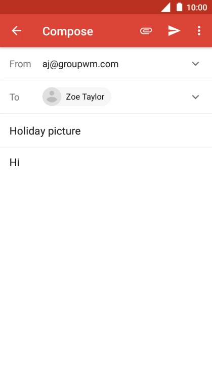 Press the attachment icon.