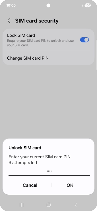 Key in your PIN and press OK.
