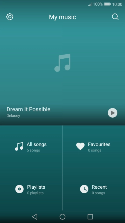 Press All songs. Press All songs.