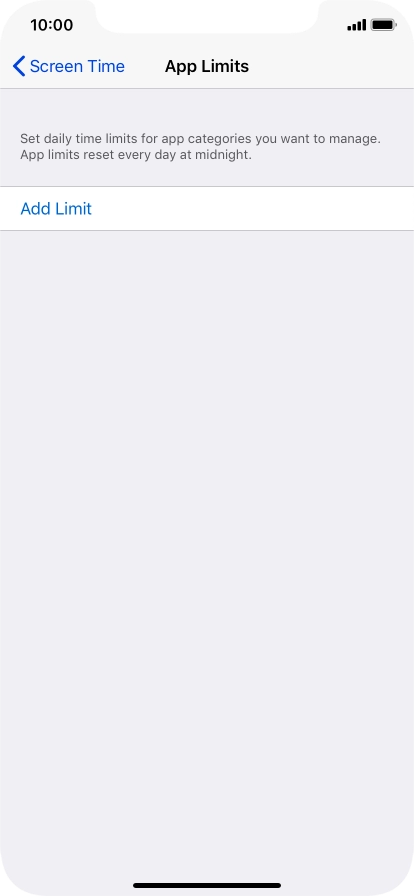 Press Add Limit.