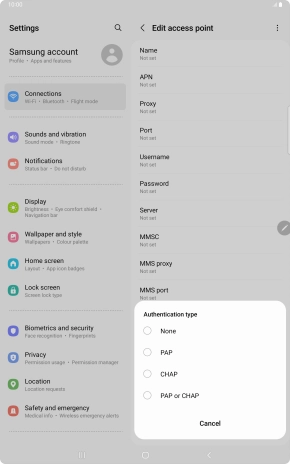 Press PAP.