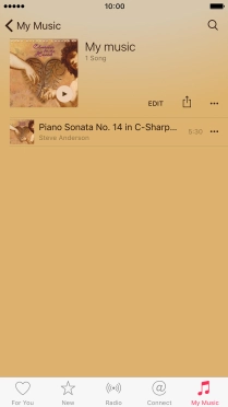 Press the required song.