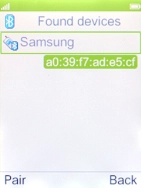 Select the required Bluetooth device and follow the instructions on the screen to pair the device with your phone. Select the required Bluetooth device and follow the instructions on the screen to pair the device with your phone.