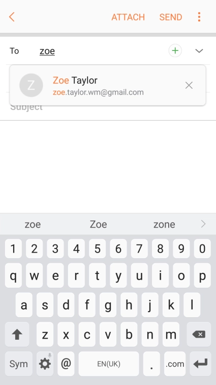Press the required contact.
