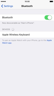 Press the required Bluetooth device and follow the instructions on the screen to pair the device with your phone.