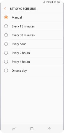 Press the required setting. Press the required setting.
