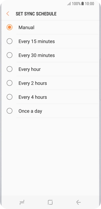Press the required setting. Press the required setting.