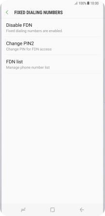 Press Disable FDN.