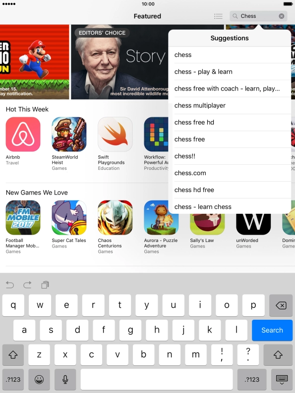 Press Search.
