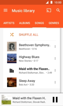 Press the song title. Press the song title.